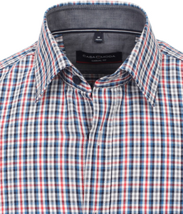 Casa Moda -  Short Sleeve Shirt, Navy/Red Check