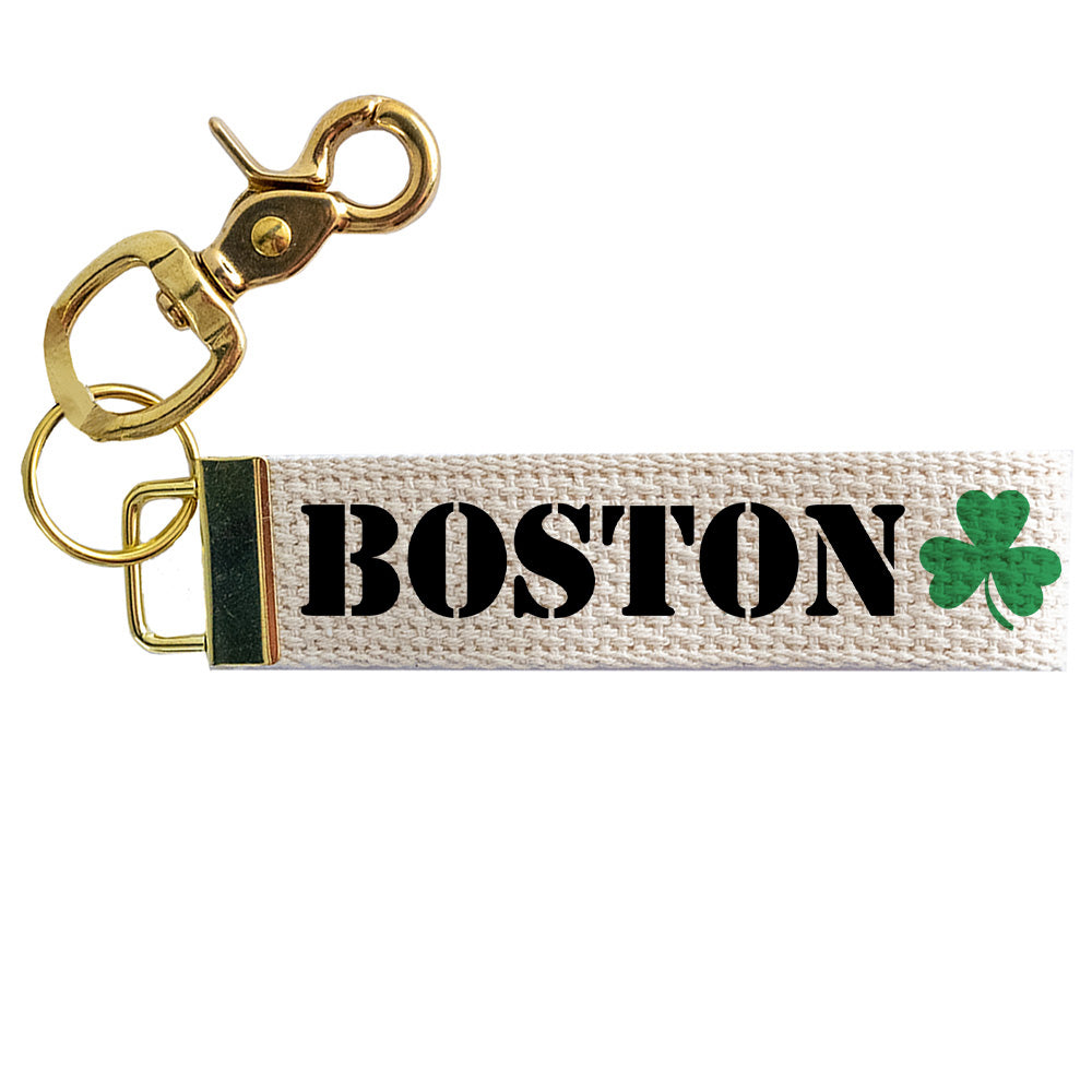 Green Shamrock Personalized Keychain
