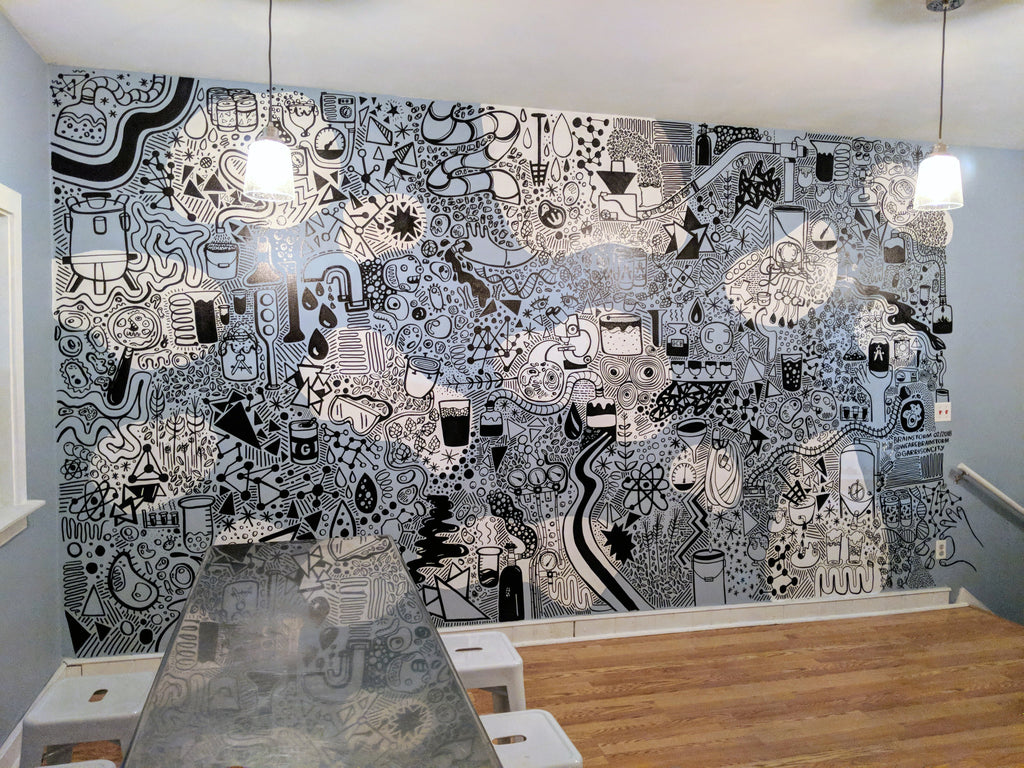 Brainstorm Mural for Garrison City Beerworks - Dover New Hampshire