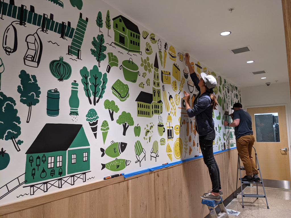 Brainstorm Mural for Whole Foods - Portsmouth, NH