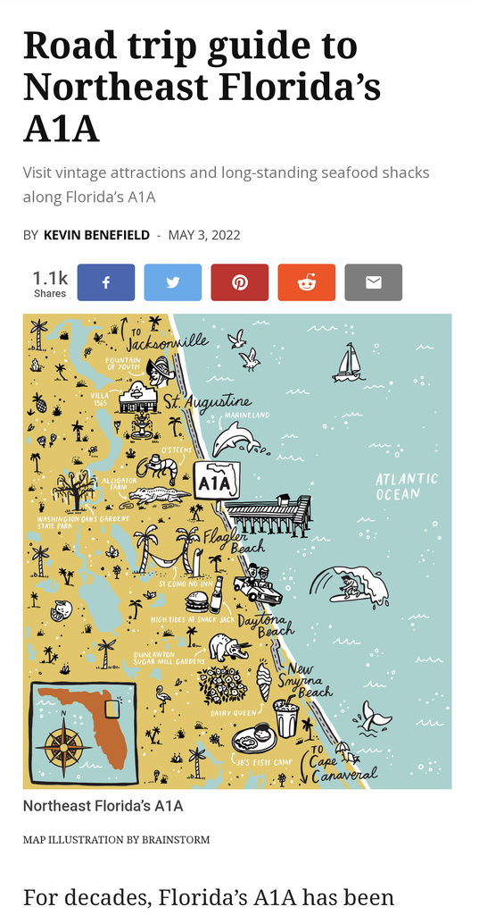 Brainstorm Illustrated Map for Southbound Magazine - Atlanta Magazine