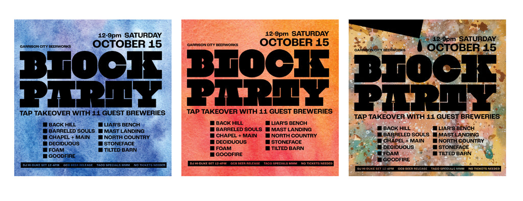 Brainstorm Graphics for Garrison City Beerworks Block Party