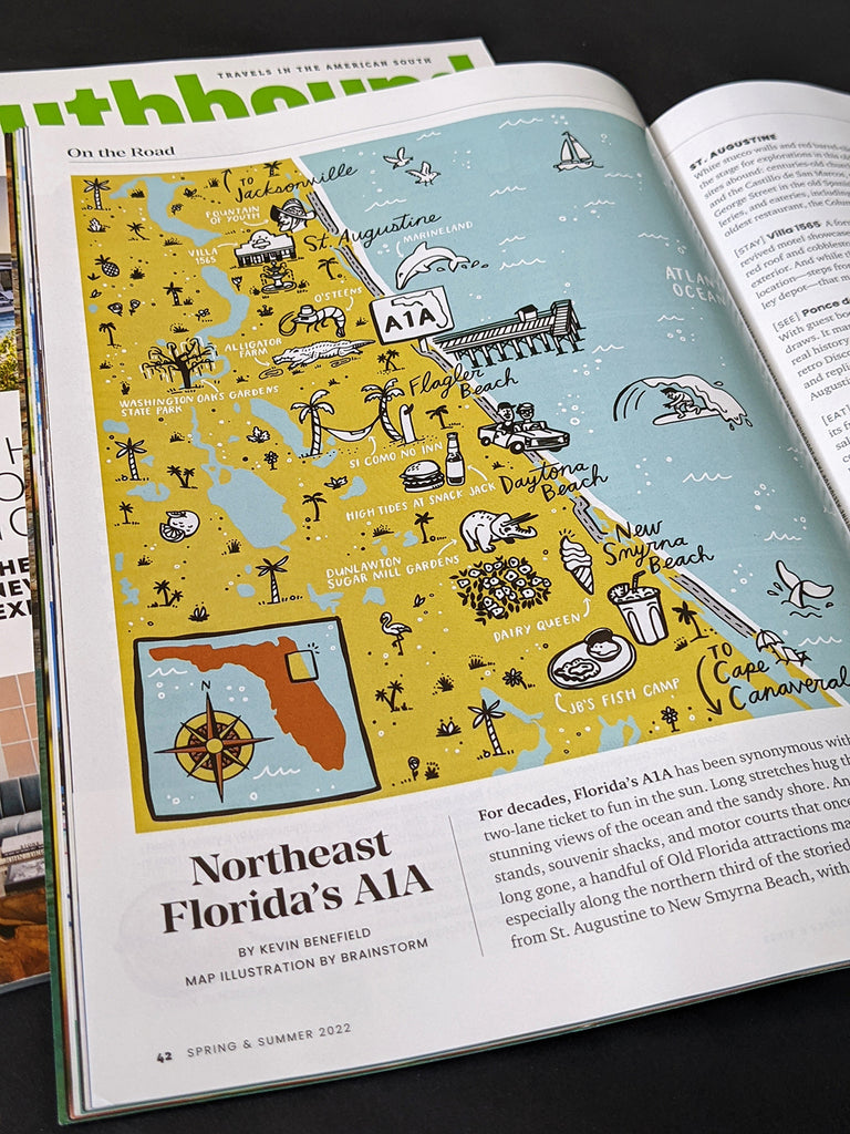 Brainstorm Illustrated Map for Southbound Magazine - Atlanta Magazine