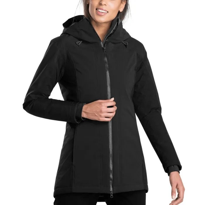 $179 Kuhl Flight Jacket Hooded Fleece Thumb Loops Zip Pockets Women's XS