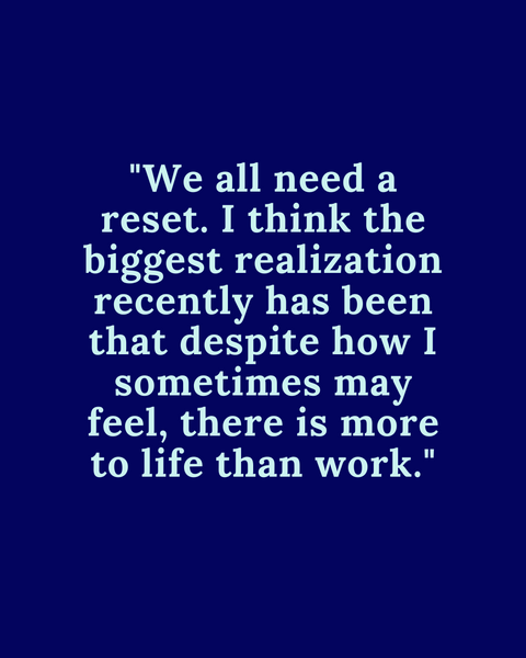 In the last 5 years, what have you become better at saying "no" to? What new realizations helped?