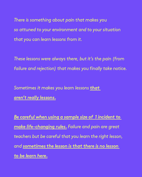 How has a failure (or apparent failure) set you up for later success? Do you have a "favourite failure" of yours?