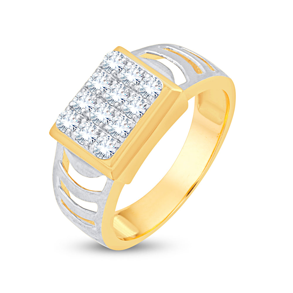 GURHAN Bridal Gold Plain Band Ring, 2.5mm Hammered, No Stone
