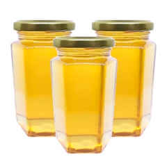 3 jars of Lemon honey, showing Extra white honey