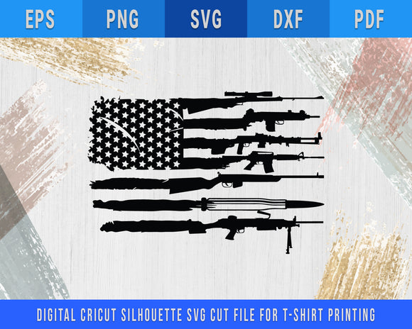 Download Guns Clipart American Flag Svg Cricut Silhouette Dxf Png Eps Cut File Heaven Fair