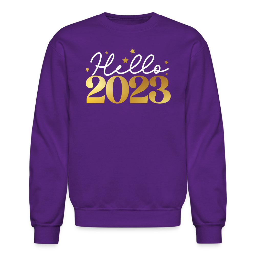 Hello 2023 Unisex Crewneck Sweatshirt - purple