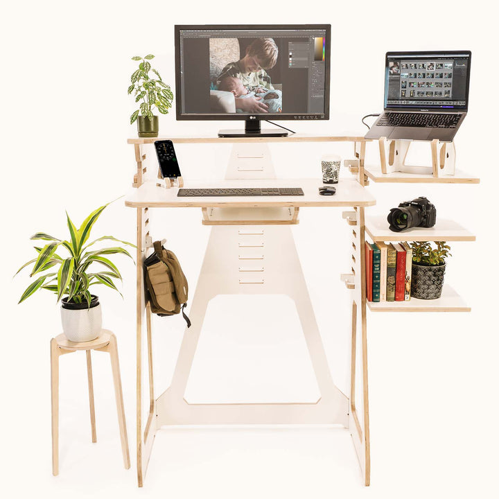 100cm wide white desk