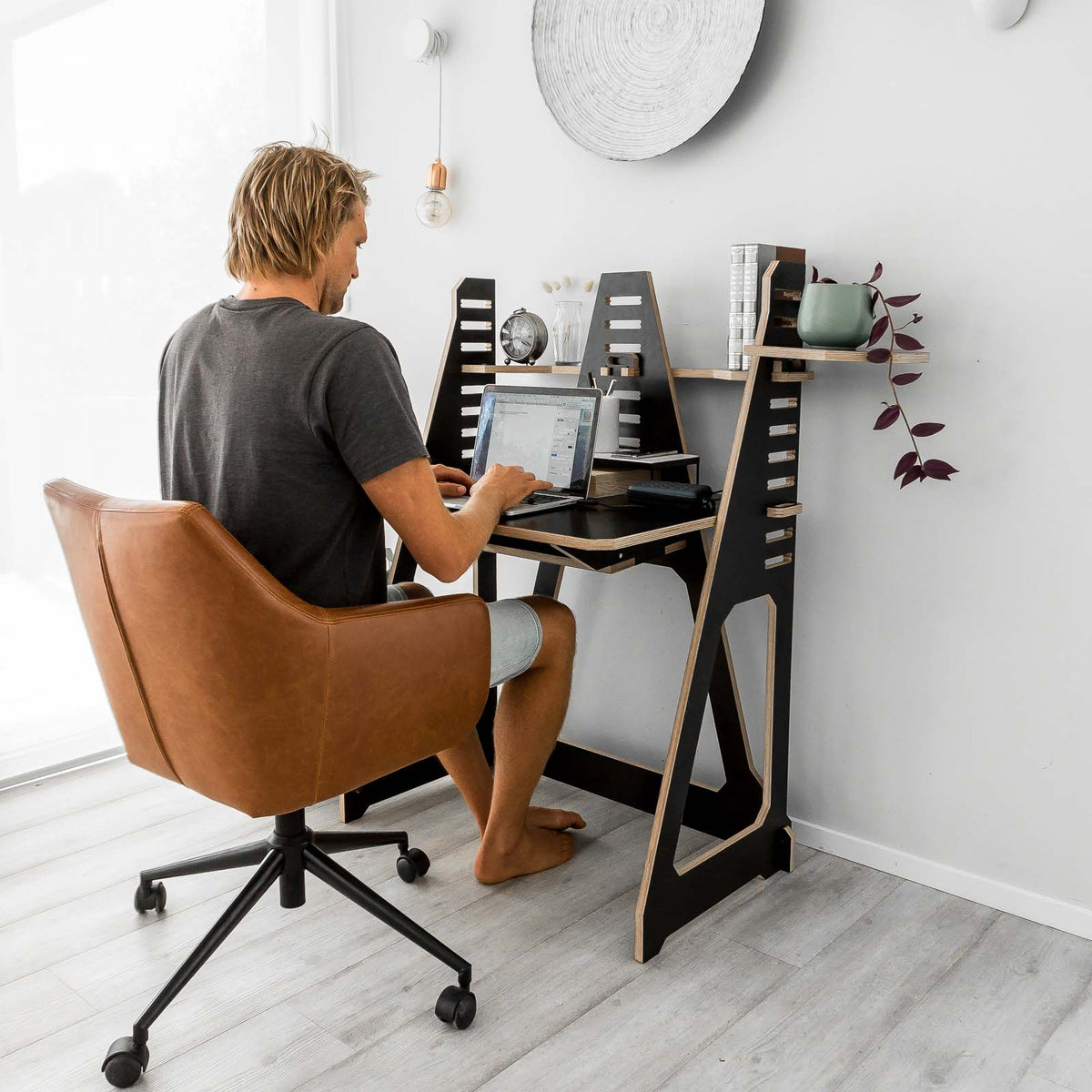 Work Desk and Swivel Chair Pack