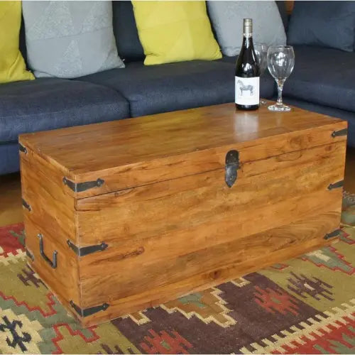 Balic Solid Wood Storage Coffee Table