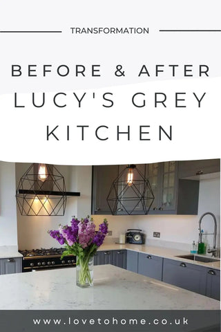Before and after grey kitchen transformation