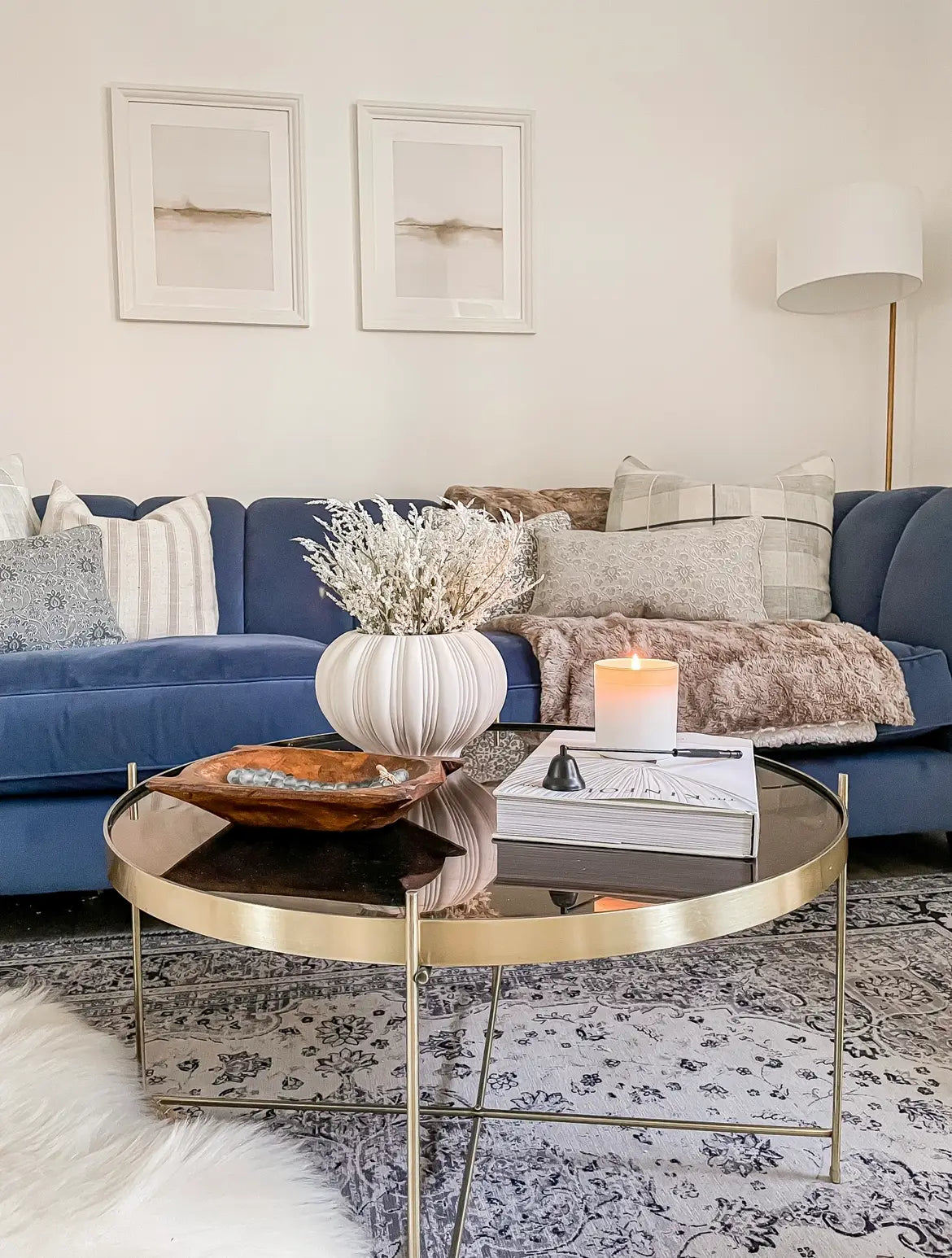 Navy Blue Sofa Interior