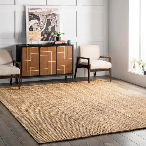 Buse Hand-Braided Tan Rug