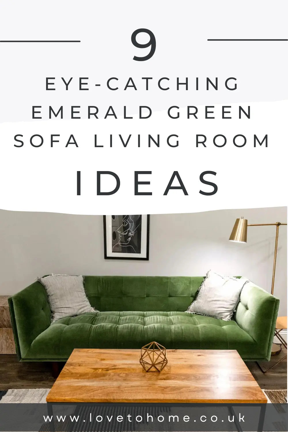 9 Eye-Catching Emerald Green Sofa Living Room Ideas