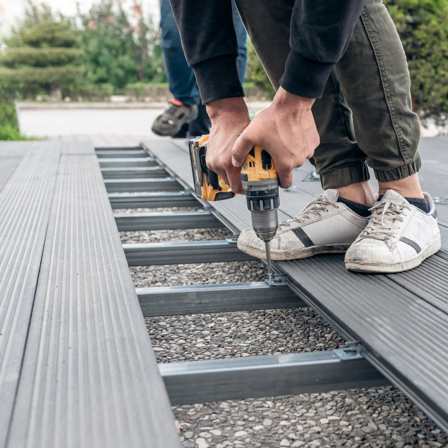 Installing garden decking