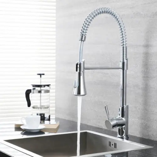 Modern Chrome Pull Down Spray Kitchen Tap