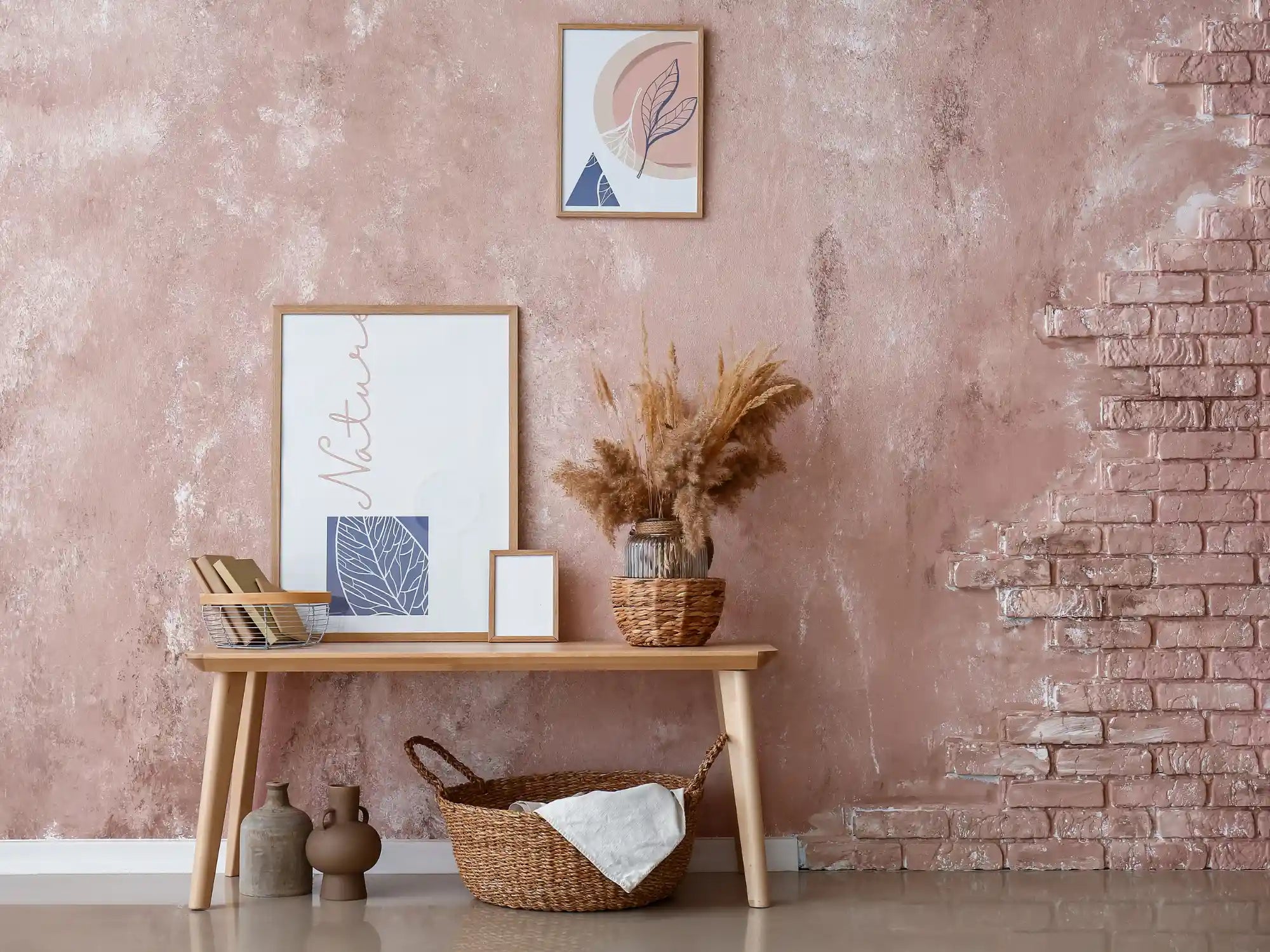 Pink and Grey Interior Styling with Textures