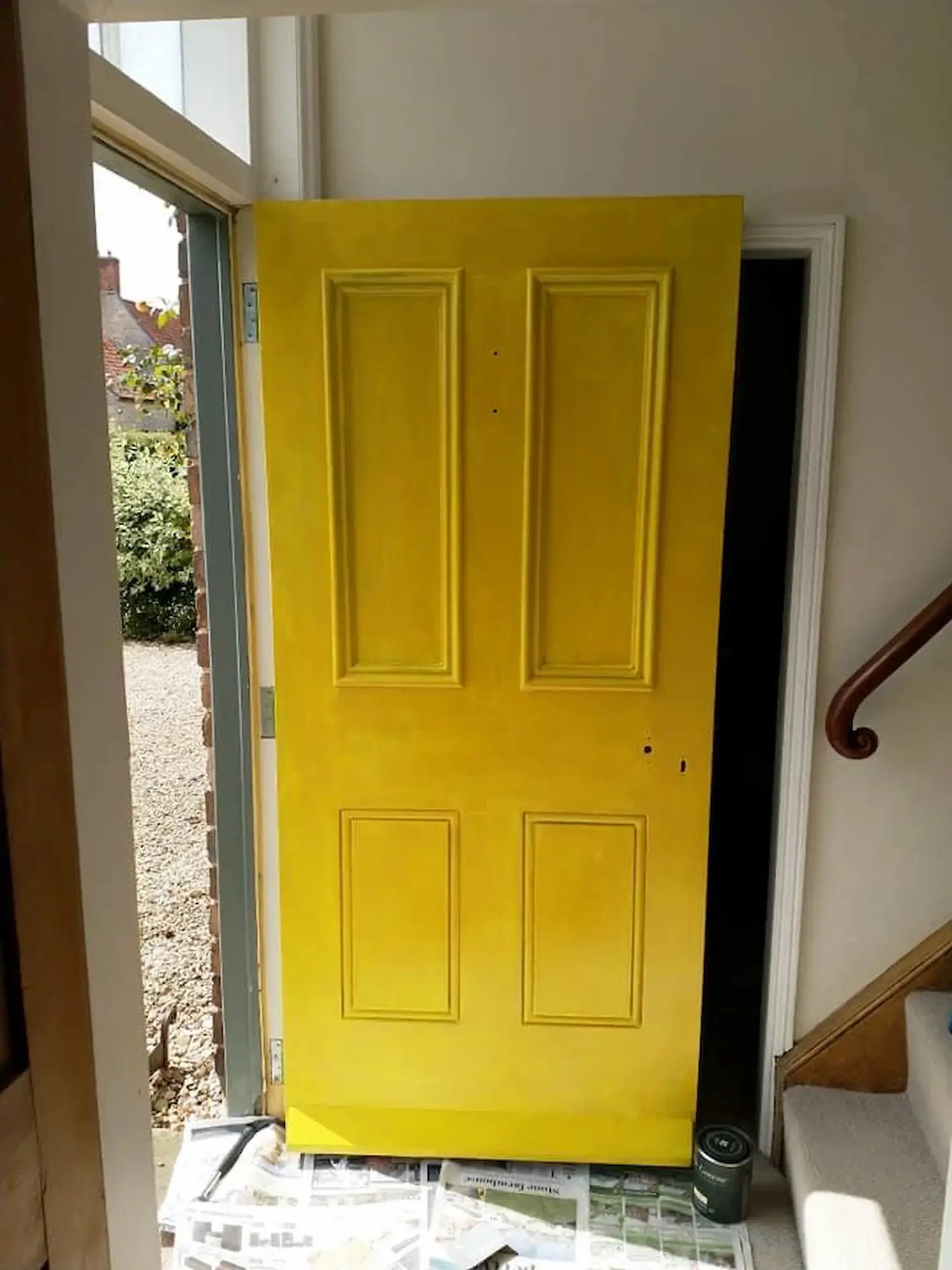 Repainting front door yellow