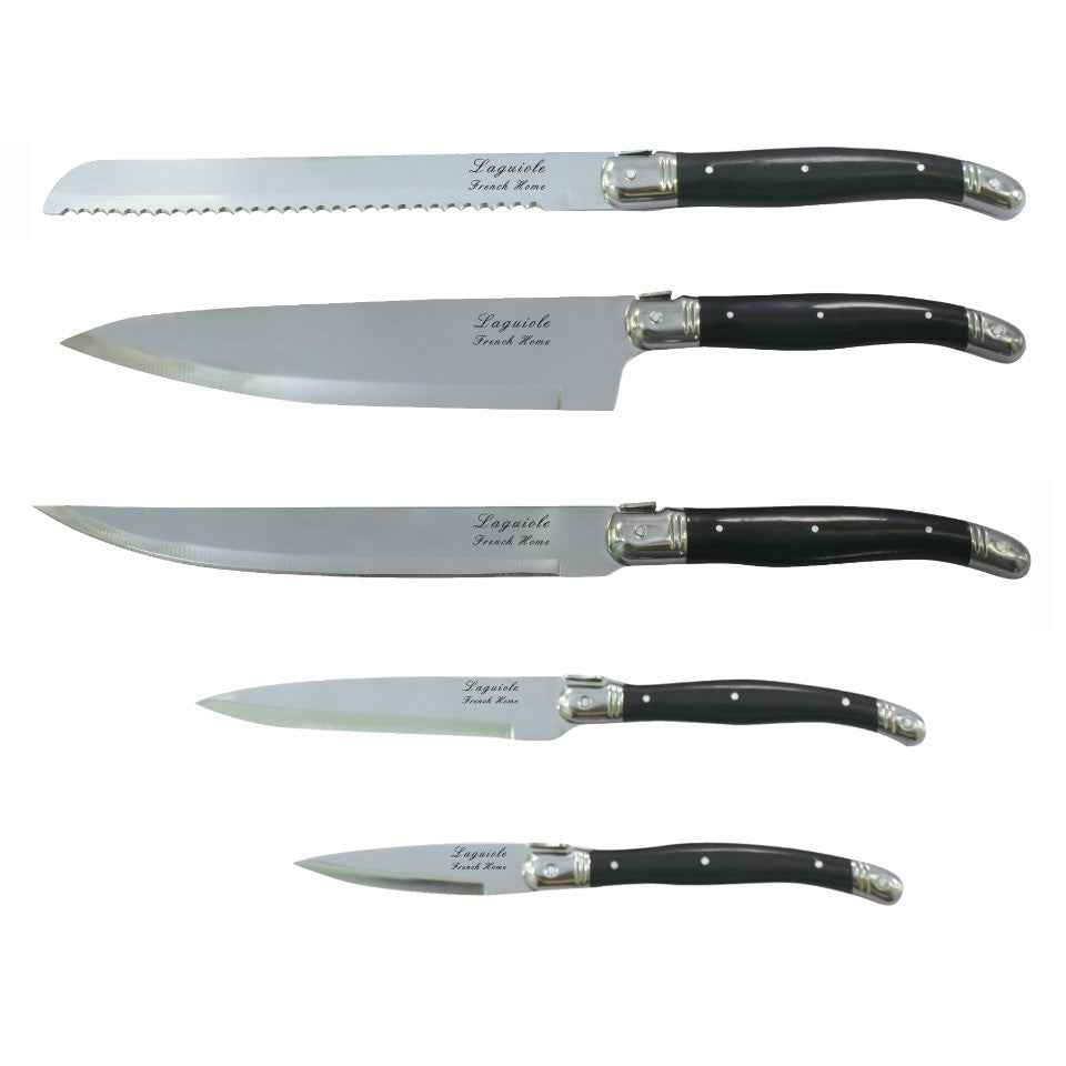 French Home 5 Piece Laguiole Kitchen Knife Set LG041 Frenchhome
