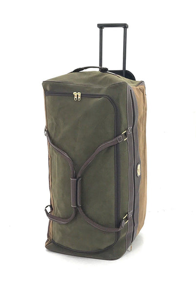 Compass Extra Large 30 Inch Wheeled Rolling Holdall Bag Olive/Tan ...