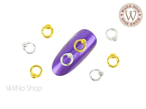 Nail Piercing Charms captive ring piercing jewelry nail metal charm 4 pcs