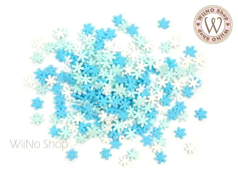 individual colorful snowflakes