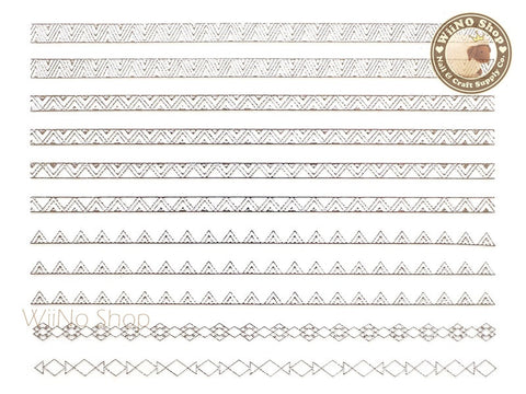 Silver Triangle Pattern Adhesive Nail Sticker Nail Art - 1 pc (MG01S)