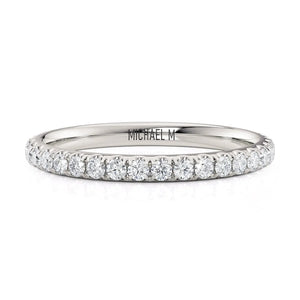 Michael M Crown Halfway Diamond Ladies Wedding Band R800B - Unicorn