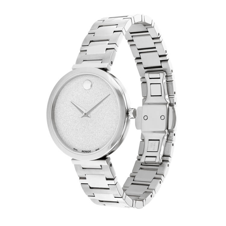 Movado Museum Classic 32mm White Sparkle Dial Women's Watch 0607518
