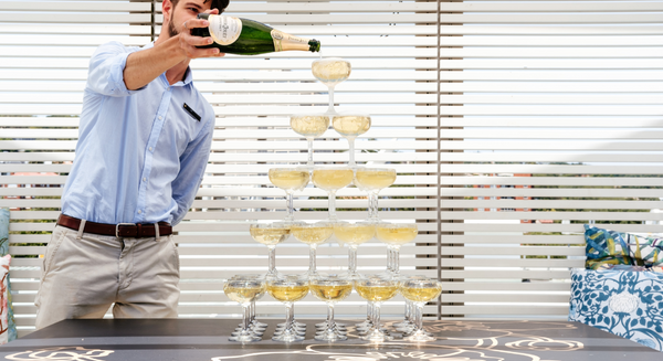 Plastic Champagne Tower