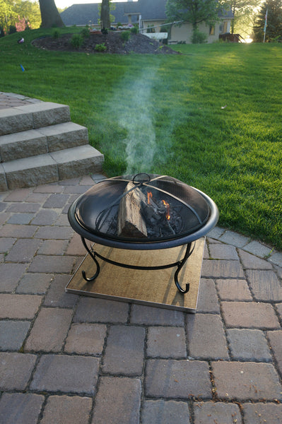deck protect fire pit mat sunset fire pits