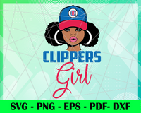 Los Angeles Clippers Girl NBA Sport Team Logo Basketball SVG cut file for cricut files Clip Art Digital Files vector, Svg, Eps, Png, Dxf, Pdf, Basketball clipart, LA Clippers png, LA Clippers eps, LA Clippers svg