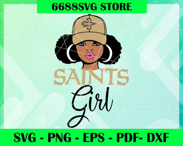 Download New Orleans Saints Girl Nfl Svg Sport Nfl Svg Girl T Shirt Girl Cut 6688svg Store