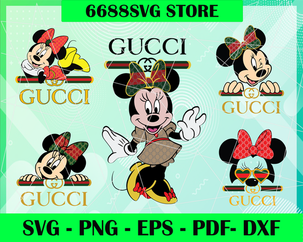 Download 5 File Gucci Disney Inspired Printable Graphic Art Minnie Mouse Svg 6688svg Store SVG, PNG, EPS, DXF File