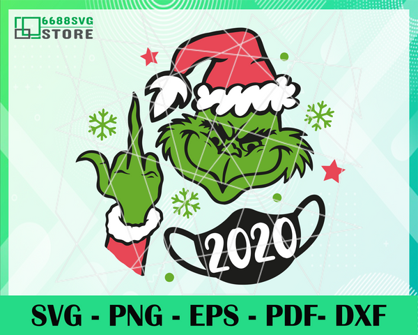 Download Grinch Giving The Finger 2020 Ornament Svg For Cricut Silhouette Cu 6688svg Store