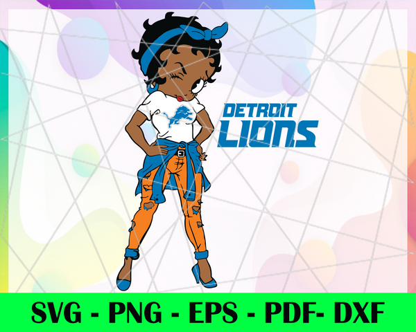 Betty Boop Detroit Lions Svg, Betty Boop Svg, Detroit Lions Svg, Football logo svg, Nfl svg, Football svg, png, eps, dxf file, install download