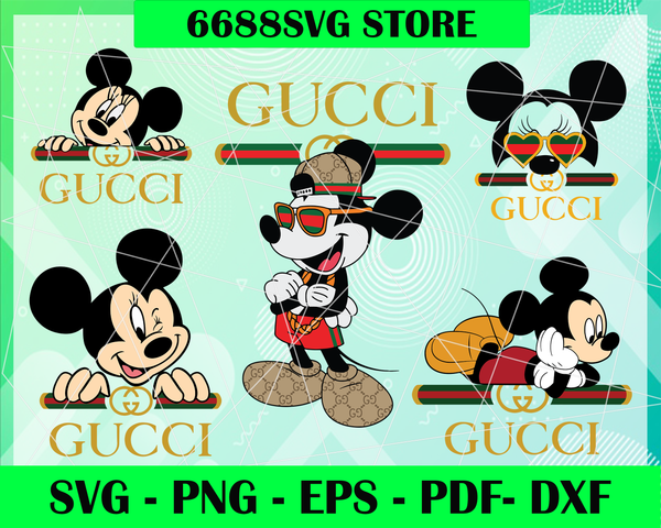 Download 5 File Gucci Disney Inspired Printable Graphic Art Mickey Mouse Svg 6688svg Store