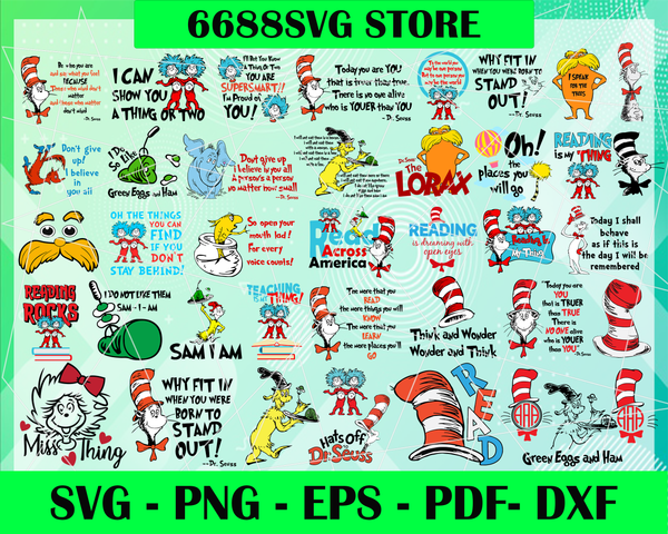 Download Dr Seuss Svg Dr Seuss Bundle Svg Dr Seuss Dr Seuss Png One Fish Sv 6688svg Store