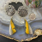 Alex Sanchez Sterling Silver Bumblebee Jasper Petroglyph Earrings For Women - Mountain Of Jewels