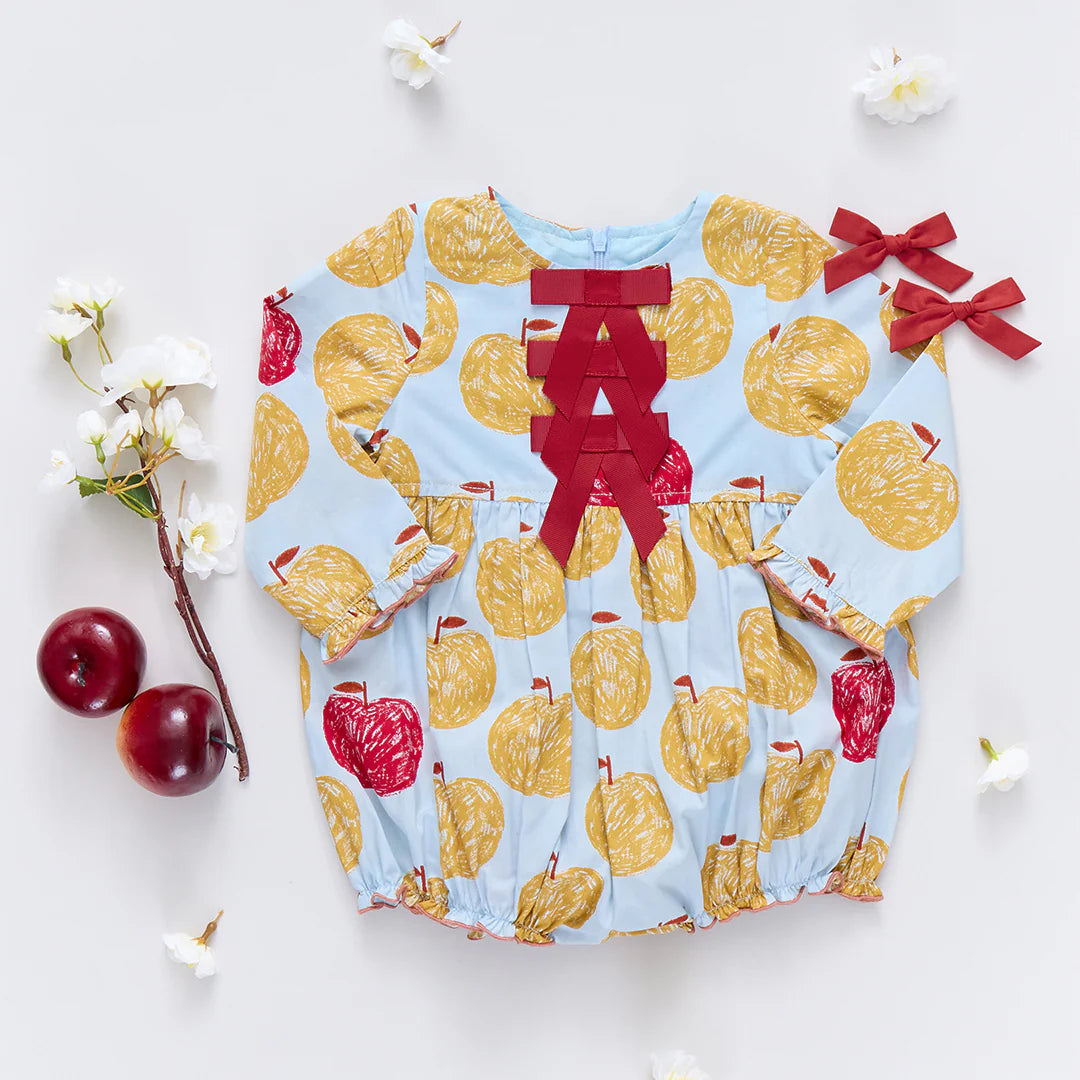 baby girls hermione bubble- gold apples