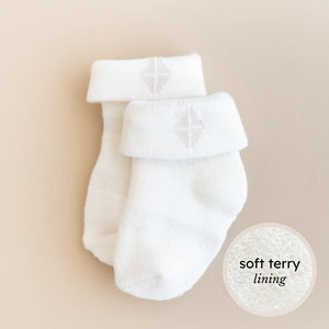 Baby 3-Pack Socks in Cloud - Swaddle OKC
