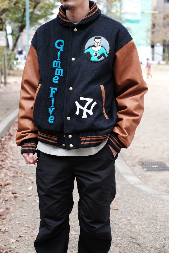 NEXUSVII×GIMMEFIVE VARSITY JACKET | www.stamayk.sch.id