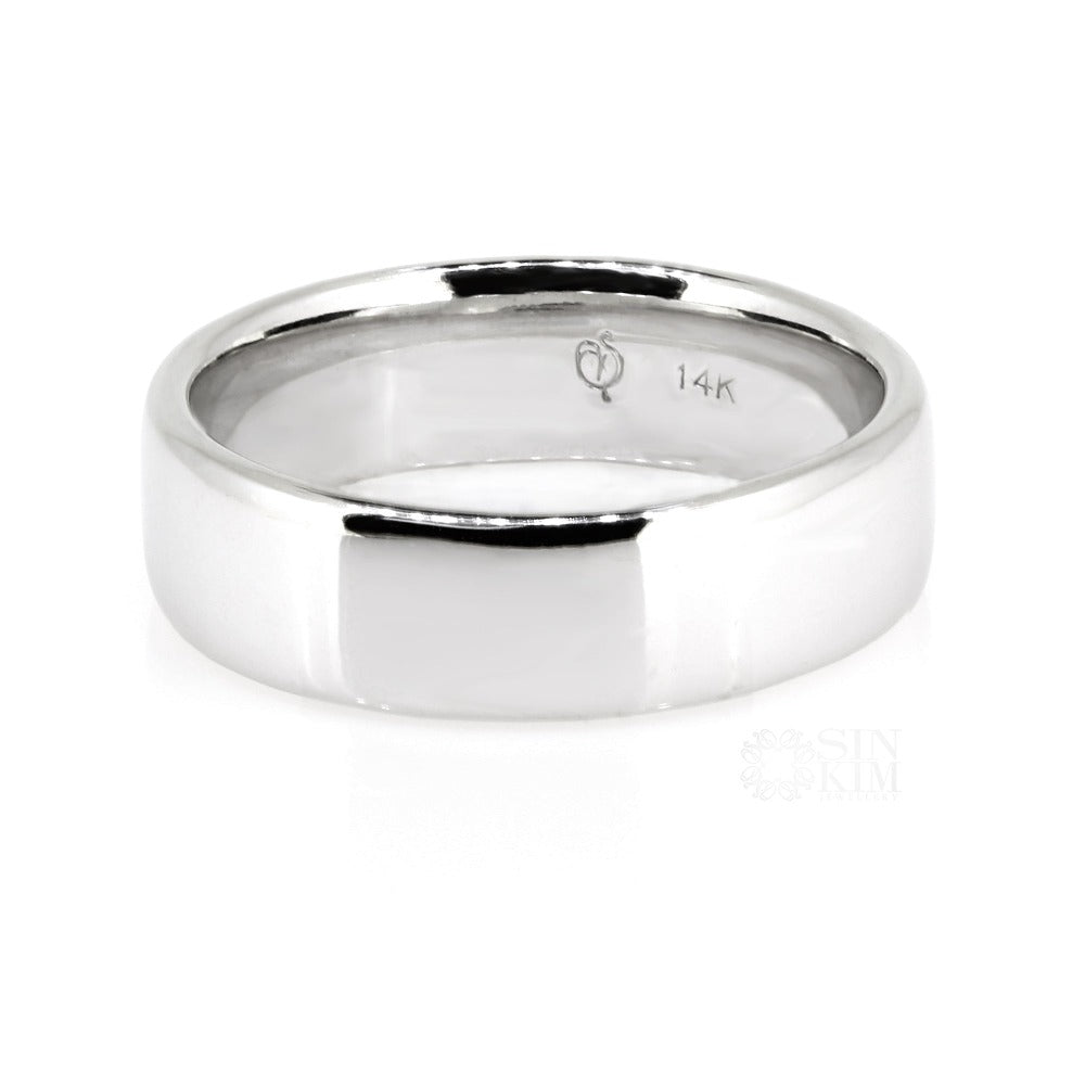 image for Adam: 6.5mm High Polished Rounded Wedding Band