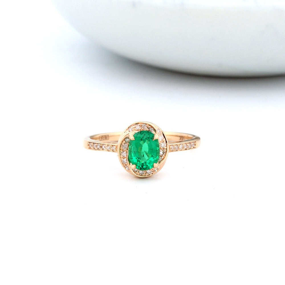 image for EFFY Emerald Halo Ring