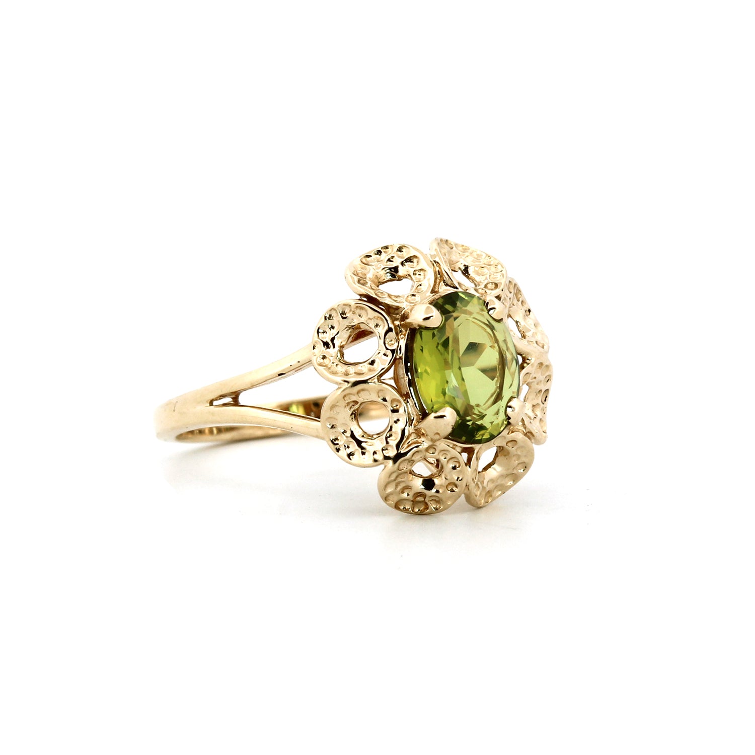 image for Peridot Flower Ring