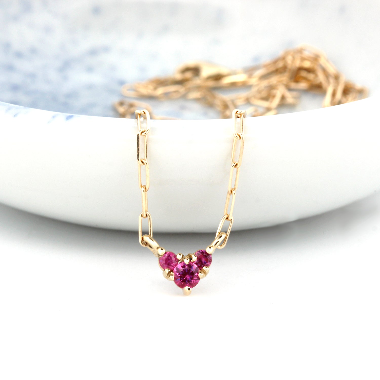 image for Nestle Necklace: Pink Sapphires