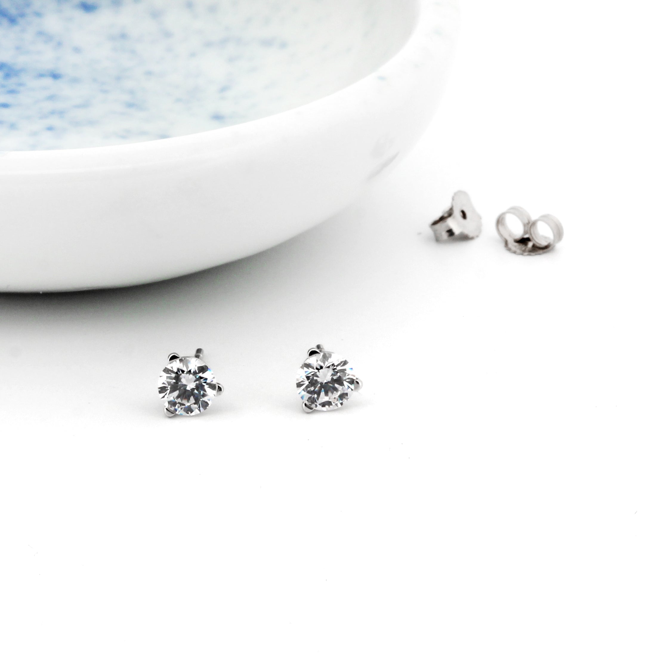 image for Round Martini Stud Earrings